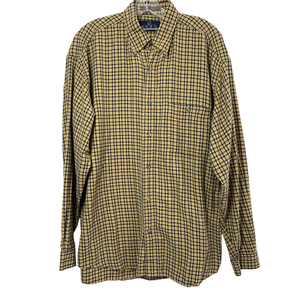 ENRO Shirts Vintage Enro Shirt Mens Large Flannel Plaid Long Sleeve